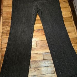 Women's Jeanstar 18W Black Charcoal Cotton Blend Bootcut Jeans Made In Egypt